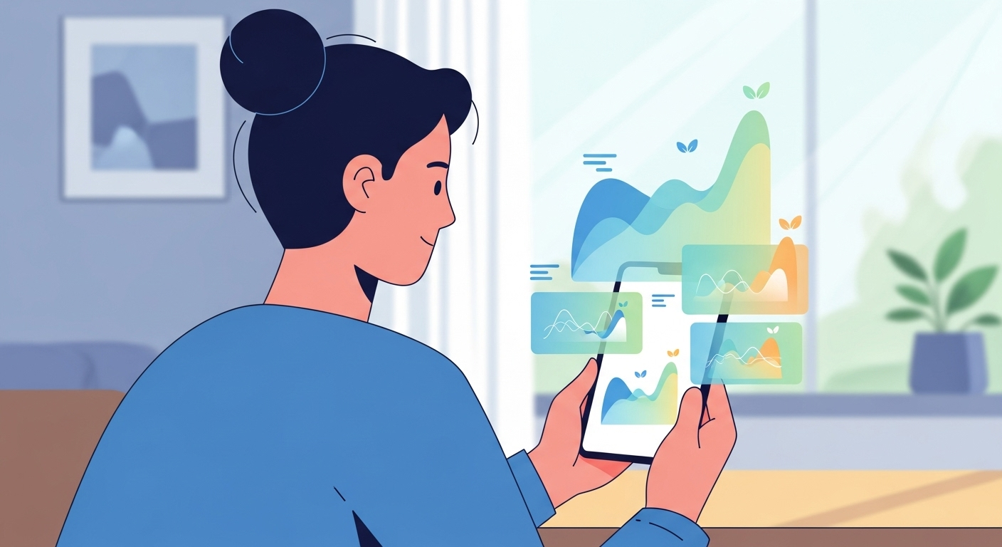 Illustration de lIA comme coach et partenaire de développement personnel 24/7, favorisant la croissance et lépanouissement.